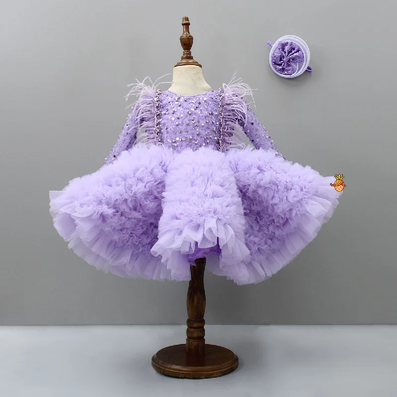 Vintage-Inspired Women's Apparel Must-Have Style Discounts Sequins Embellished Ruffled Dress With Matching Swirled Bowie Head Band Vintage-Inspired Women's Apparel Must-Have Style Discounts Sequins Embellished Ruffled Dress With Matching Swirled Bowie Head Band