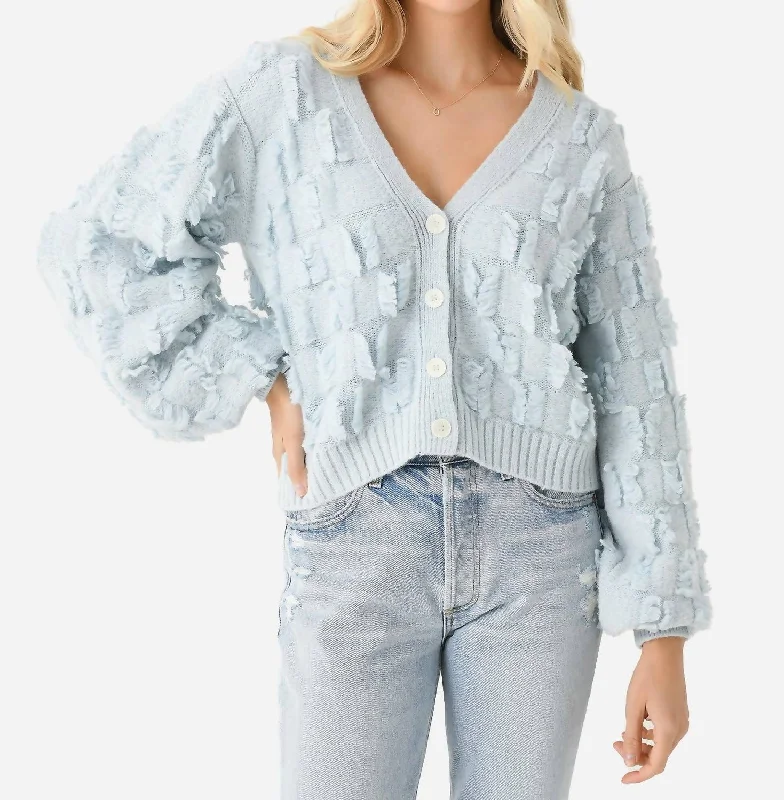 Plus-Size Women's Garments Comfortable Chic Luella Cardigan In Powder