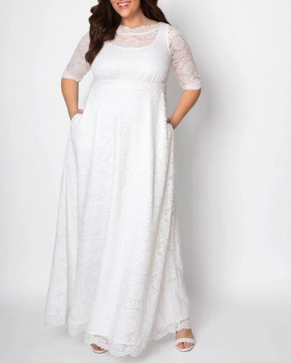 Timeless Women's Outfit Flash Sale Kiyonna Long Wedding Dress