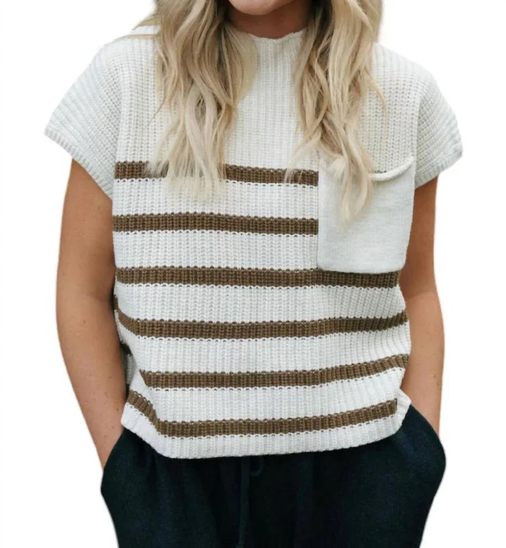 Women's Plus-Size Garments You'Ll Love Us Because Stripe Sweater In Green