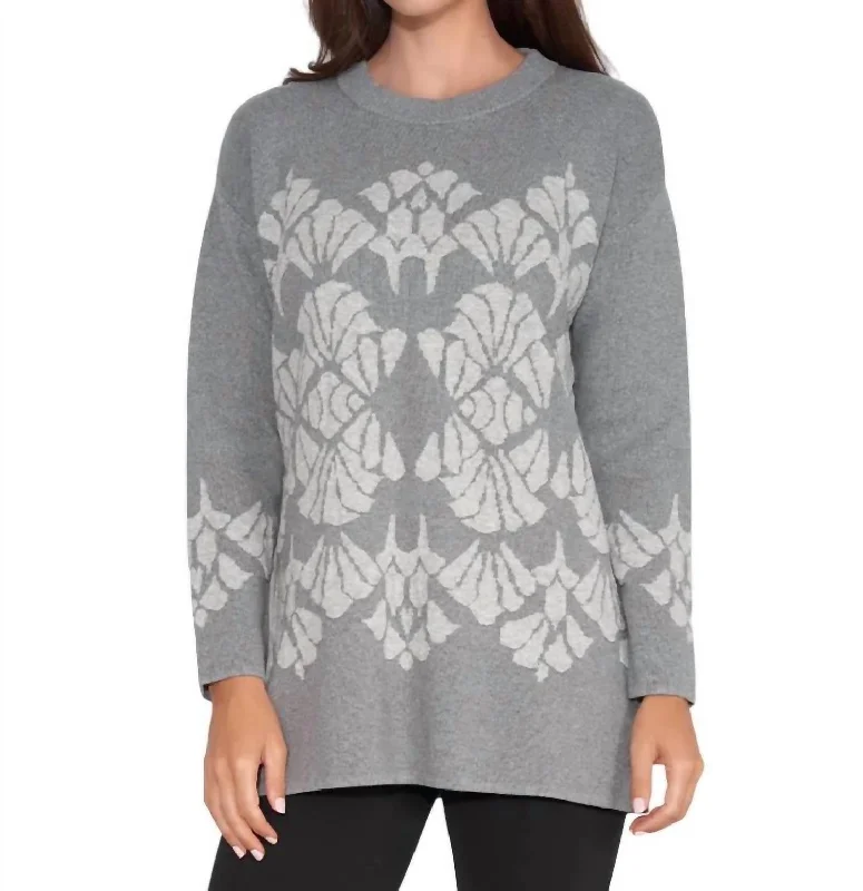 Women's Evening Clothes Best-Sellers Eye Candy Sweater In Dark Gray/ Light Gray