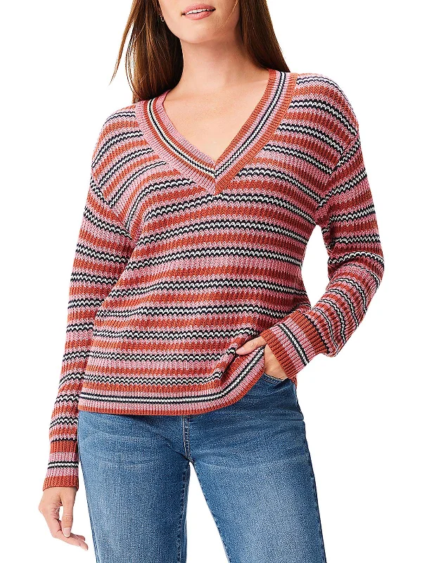 Casual Attire For Women Break Fashion Norms Womens Ribbed Striped Pullover Sweater