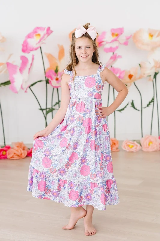 High-Fashion Women's Clothing Special Offers Sweet Springtime Ruffle Maxi Dress