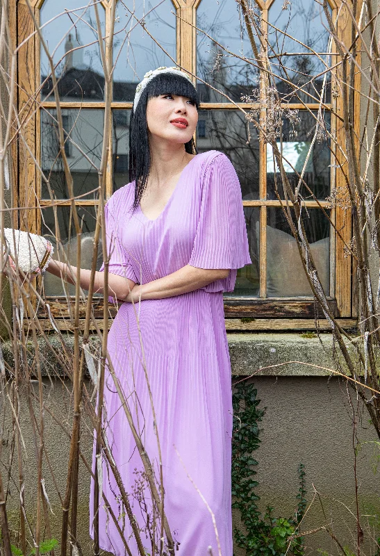 Women's Fashion Clothes Vintage Style Deals Plisse Dress