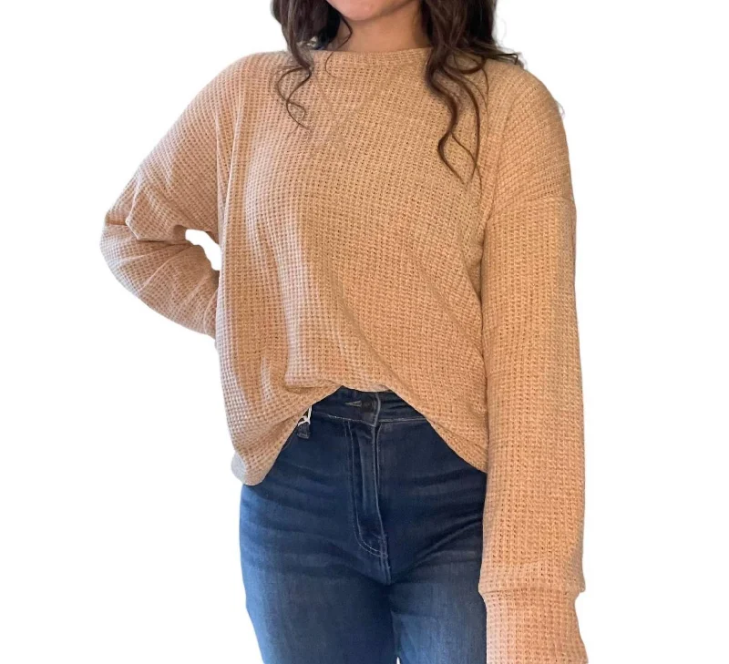 Women's Outerwear Apparel Refined Fashion Sale Creamy And Dreamy Sweater In Tan