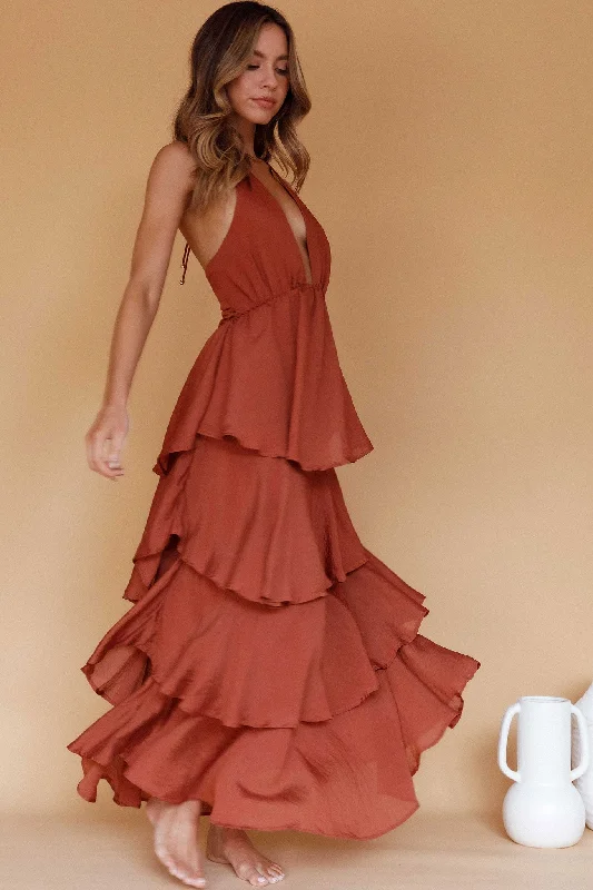 Stylish Clothes For Women Limited Time Offers Catalina Tiered Ruffle Maxi Dress Cocoa Stylish Clothes For Women Limited Time Offers Catalina Tiered Ruffle Maxi Dress Cocoa
