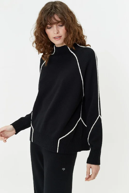 Women's Apparel And Garments Contemporary Casual Deals Black Wool-Cashmere Jeanne Sweater Women's Apparel And Garments Contemporary Casual Deals Black Wool-Cashmere Jeanne Sweater