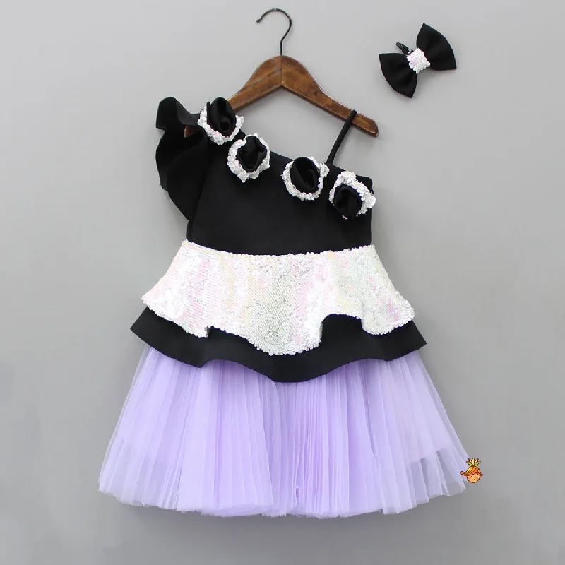 Affordable Women's Attire Fashion Sale Sequins Embellished Peplum Dress With Net Bottom And Matching Bowie Hair Clip Affordable Women's Attire Fashion Sale Sequins Embellished Peplum Dress With Net Bottom And Matching Bowie Hair Clip
