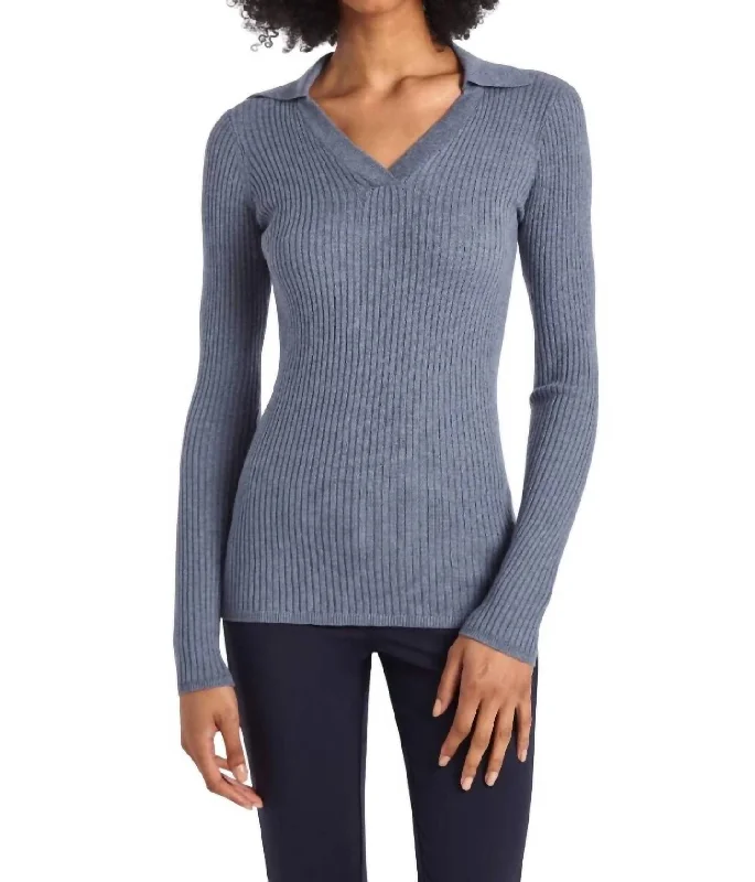 Women's Casual Wear Clothing Chic Style, Always In Vogue Sierra Sweater In Waterfront Women's Casual Wear Clothing Chic Style, Always In Vogue Sierra Sweater In Waterfront