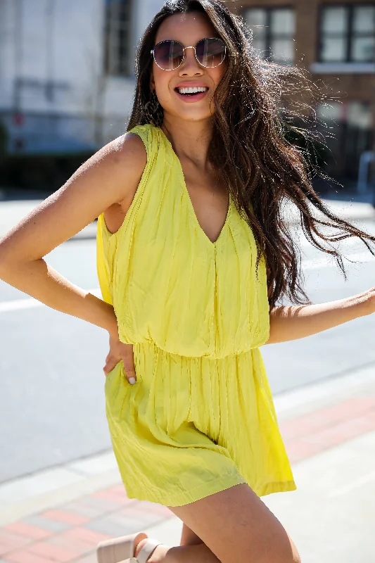 Charming Everyday Clothing For Women Daily Deals FINAL SALE - Sweetest Stance Yellow Romper Charming Everyday Clothing For Women Daily Deals FINAL SALE - Sweetest Stance Yellow Romper