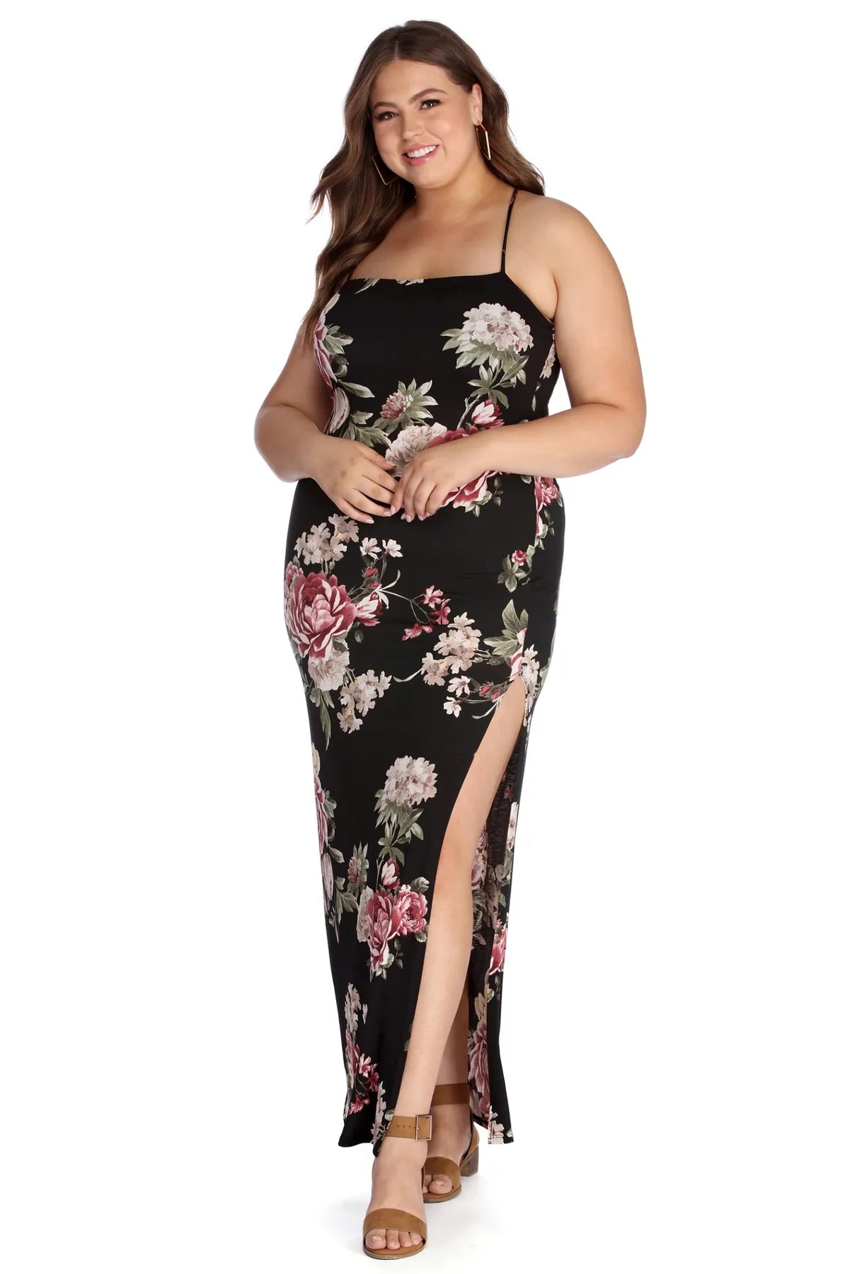 Women's Functional Outdoor Garments Special Offer Plus Fab In Floral Maxi Dress