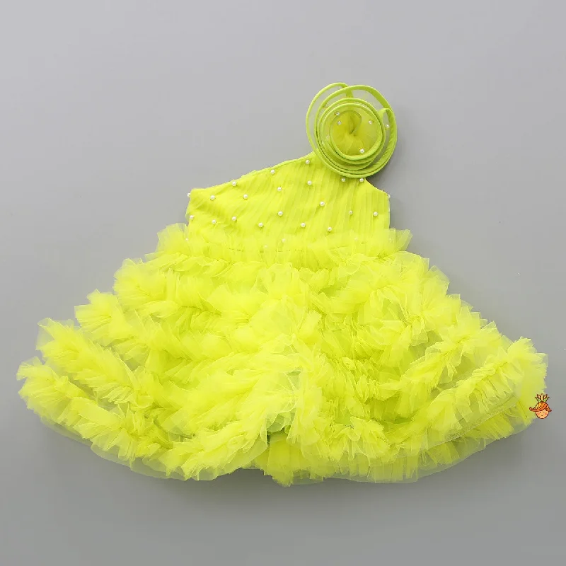 Women's Workout Clothing Clearance Sale, All Cheap Swirl Frilled One Shoulder Lime Green Dress Women's Workout Clothing Clearance Sale, All Cheap Swirl Frilled One Shoulder Lime Green Dress