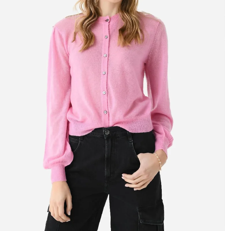 Women's Outerwear Garments Sale Event, Prices Rock Puff Sleeve Cardigan In Candy