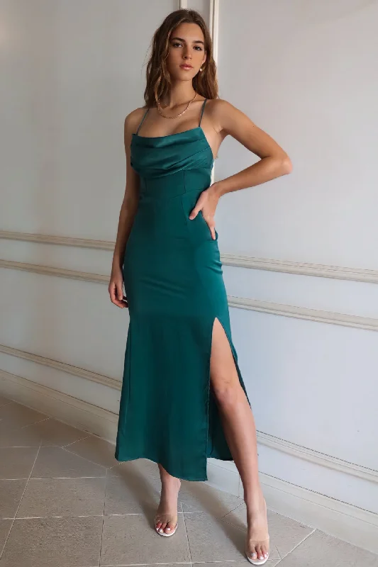 Women's Trendy Garments Break Fashion Norms Taleah Formal Dress - Forest Green