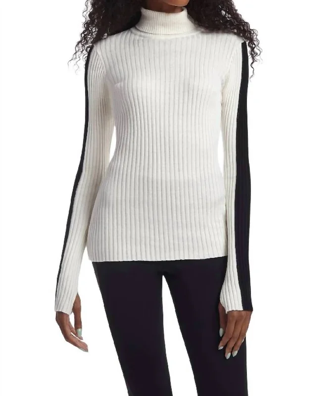 Chic Clothing For Women Chic Trend Collection Mimosa Sweater In Cream/black