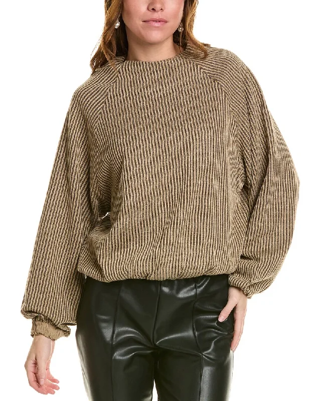Women's Functional Outfit For Outdoor Activities Bold Fashion Sales LUXE ALWAYS Ribbed Pullover Women's Functional Outfit For Outdoor Activities Bold Fashion Sales LUXE ALWAYS Ribbed Pullover