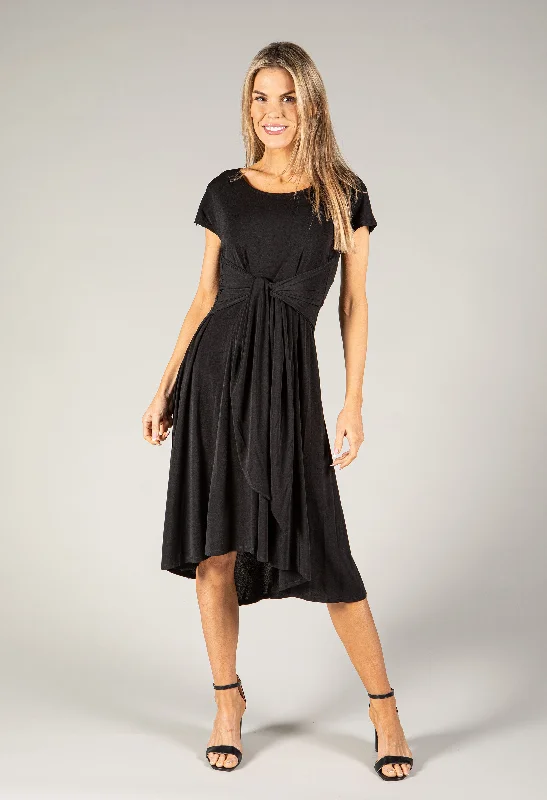 Women's Occasion Wear Clothes End-Of-Season Clearance Tie Detail Slinky Dress
