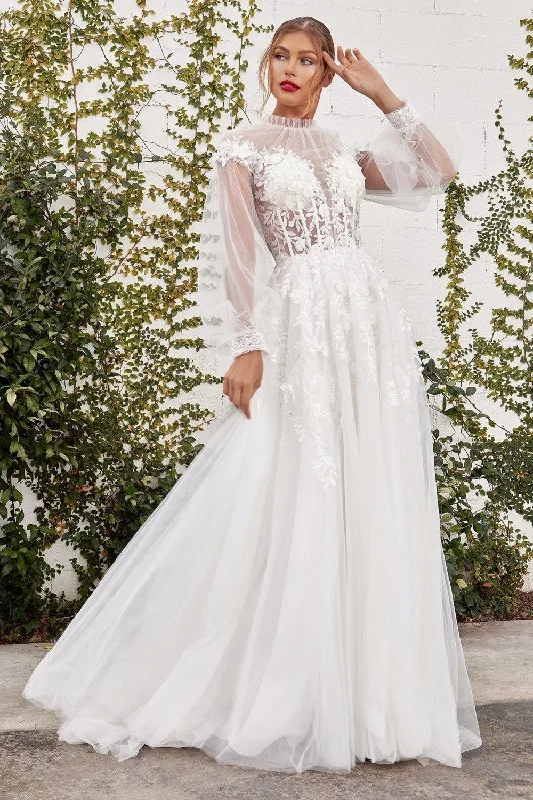 Women's Activewear Garments Fashion Forward Cinderella Divine A1074W Long Sleeve Sheer A Line Wedding Gown Women's Activewear Garments Fashion Forward Cinderella Divine A1074W Long Sleeve Sheer A Line Wedding Gown