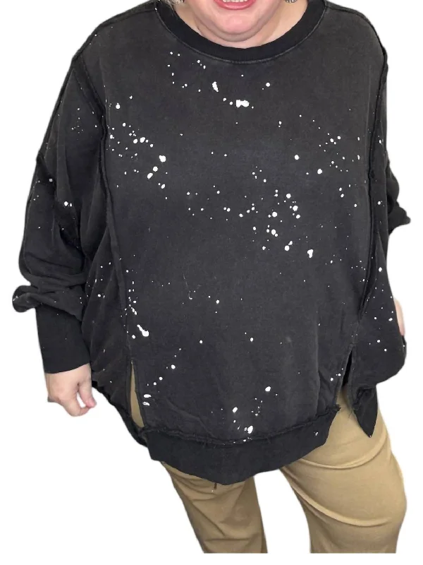 Women's Holiday Attire Premium Style Offers Splash Of Greatness Sweatshirt In Black