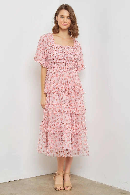 Women's Seasonal Clothes Clearance Event Lilly modest midi dress in pink
