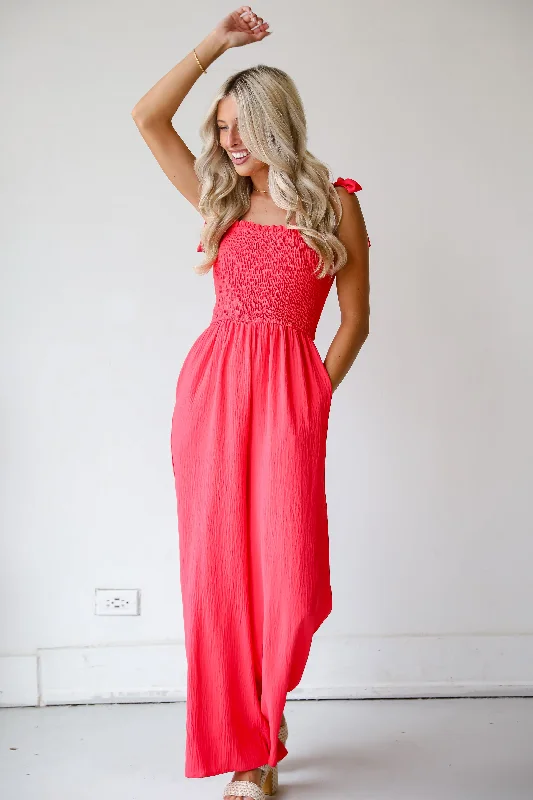 Affordable Women's Clothes Luxury Fashion Discounts FINAL SALE - Significant Allure Coral Jumpsuit Affordable Women's Clothes Luxury Fashion Discounts FINAL SALE - Significant Allure Coral Jumpsuit