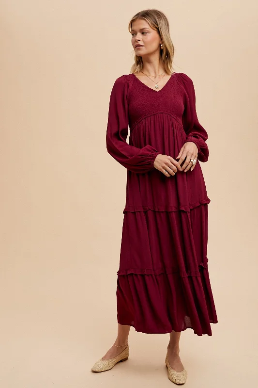 Women's Plus-Size Casual Outfit Fresh Fashion Discounts Amelia modest maxi dress in cranberry