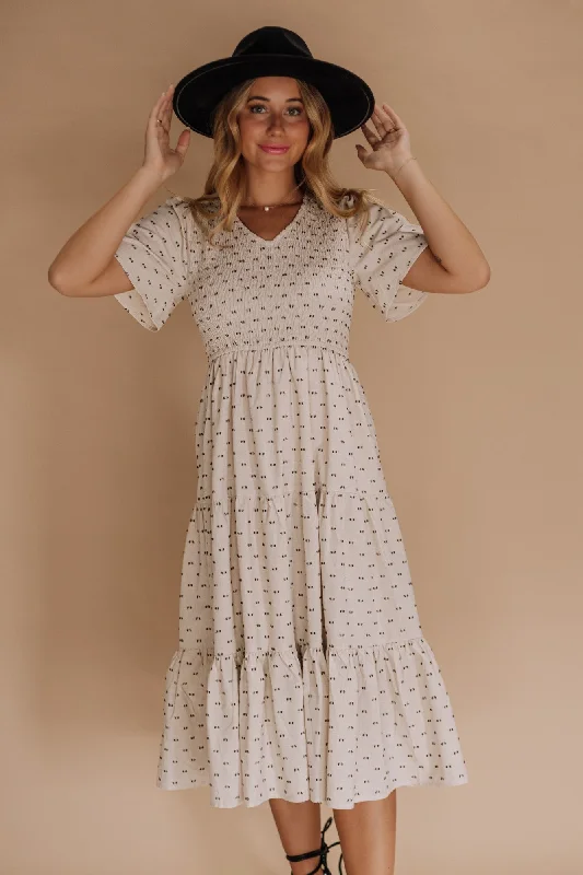 Women's Workout Clothing Fresh Fashion Discounts Taupe modest midi dress-NEW