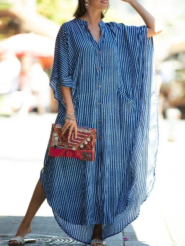 Modern Women's Outfit Stay Ahead In Style Fashion Bat Sleeves Loose Casual Dress