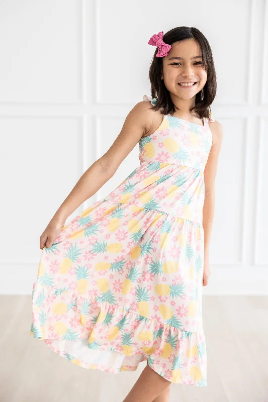 Women's Active Outfit For Fitness Effortless Style, Endless Impact Pina Colada Ruffle Maxi Dress Women's Active Outfit For Fitness Effortless Style, Endless Impact Pina Colada Ruffle Maxi Dress