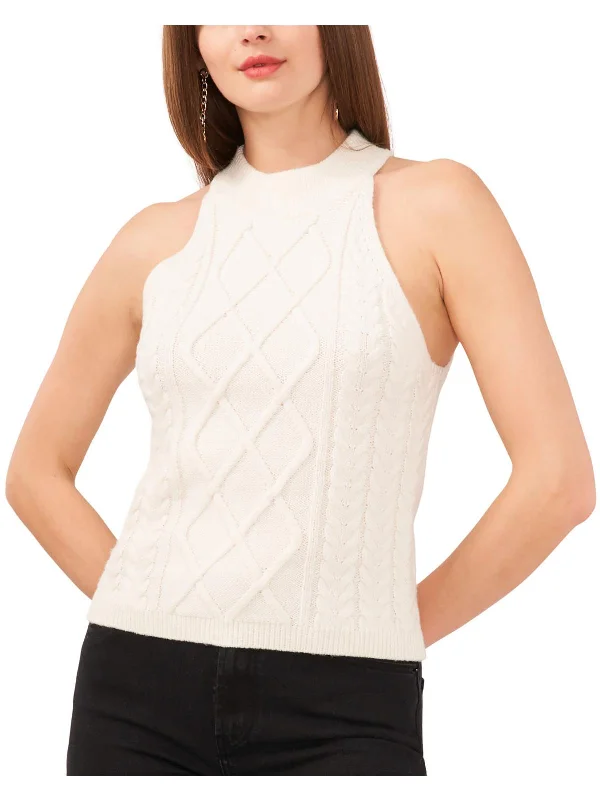 Women's Comfortable Apparel Fashion Deal Womens Crochet Vest Turtleneck Sweater