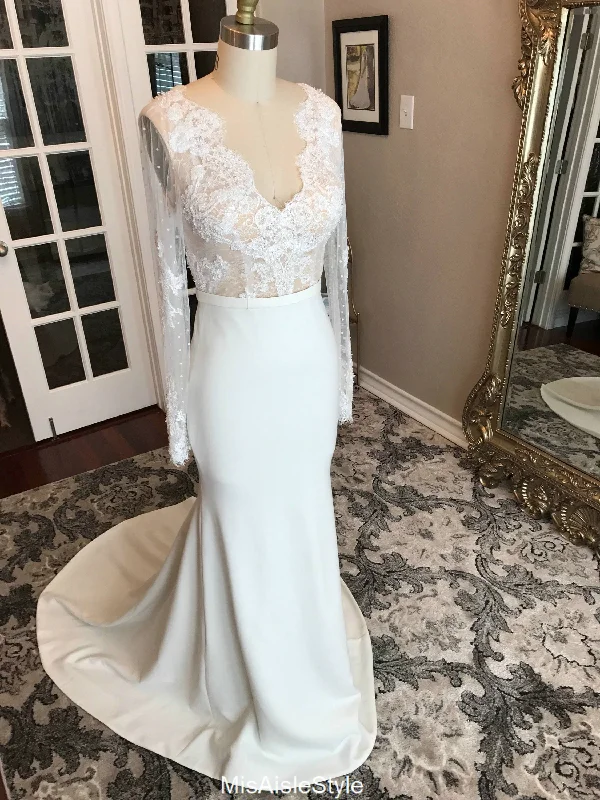 Women's Occasion Wear Clothing Casual Fashion Mermaid Long Sleeve V-back Wedding Dress Women's Occasion Wear Clothing Casual Fashion Mermaid Long Sleeve V-back Wedding Dress