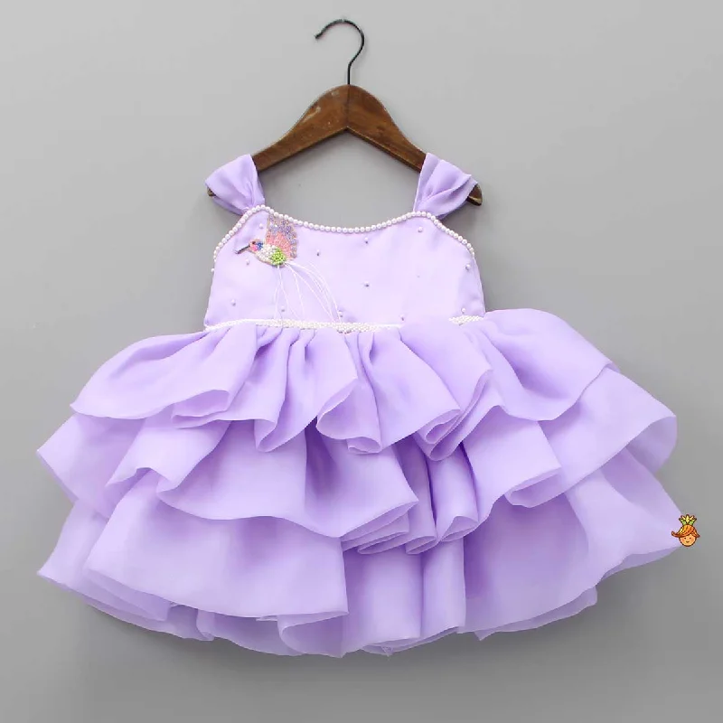 Women's Clothing Apparel Fashion Sale Adorable Yoke Embroidered Layered Dress