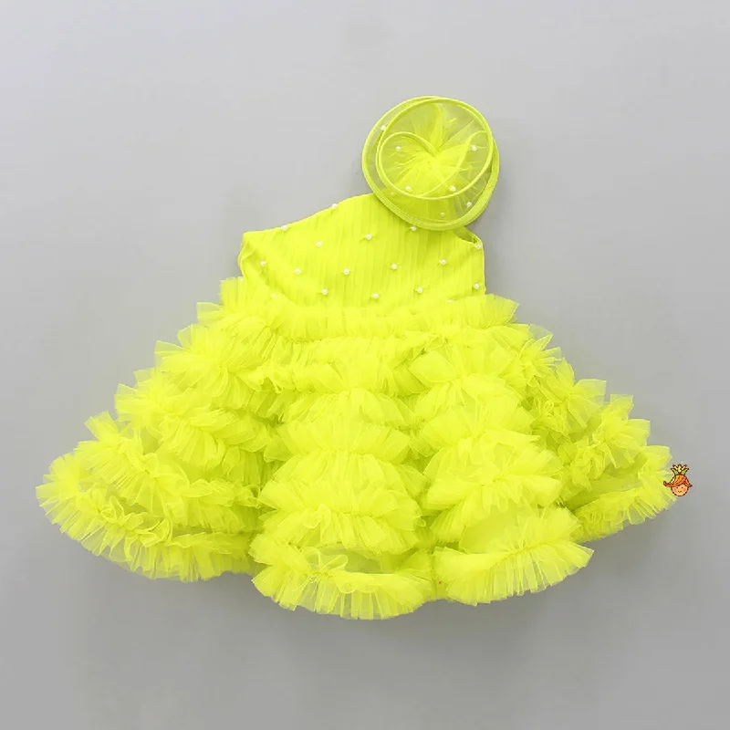 Comfortable Lounge Clothing Fast Fashion Favorites Swirl Frilled One Shoulder Lime Green Dress Comfortable Lounge Clothing Fast Fashion Favorites Swirl Frilled One Shoulder Lime Green Dress