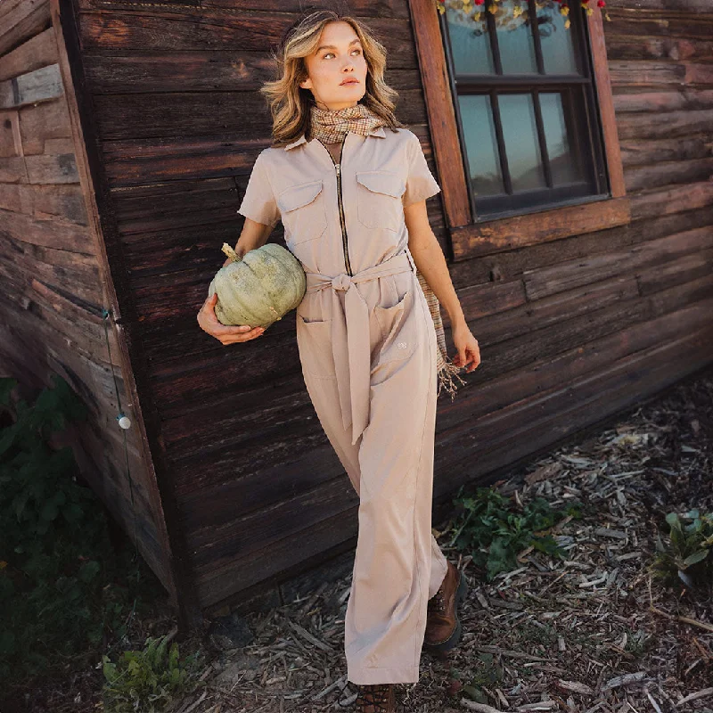 Chic Women's Outfit Sophisticated Style Offers City Jumpsuit, Cobblestone