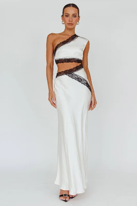 Women's Vacation Outfit Set The Latest Fashion Trends Mahli One-Shoulder Maxi Dress Champagne Women's Vacation Outfit Set The Latest Fashion Trends Mahli One-Shoulder Maxi Dress Champagne