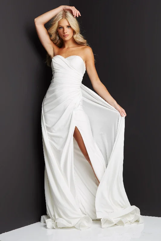 Affordable Women's Attire Essentials On Sale Jovani 07648 Strapless Soft Fab Pleated Prom Gown Affordable Women's Attire Essentials On Sale Jovani 07648 Strapless Soft Fab Pleated Prom Gown