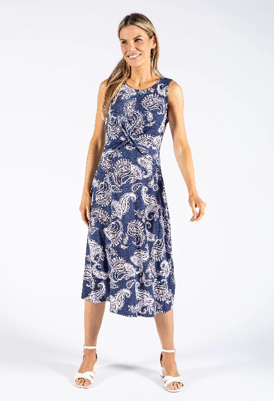 Women's Office Outfit Urban Elegance Deals Paisley Knot Front Dress