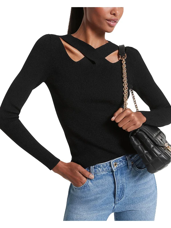 Women's Clothes And Garments Valentine's Special Womens Cutout Zipper Pullover Sweater