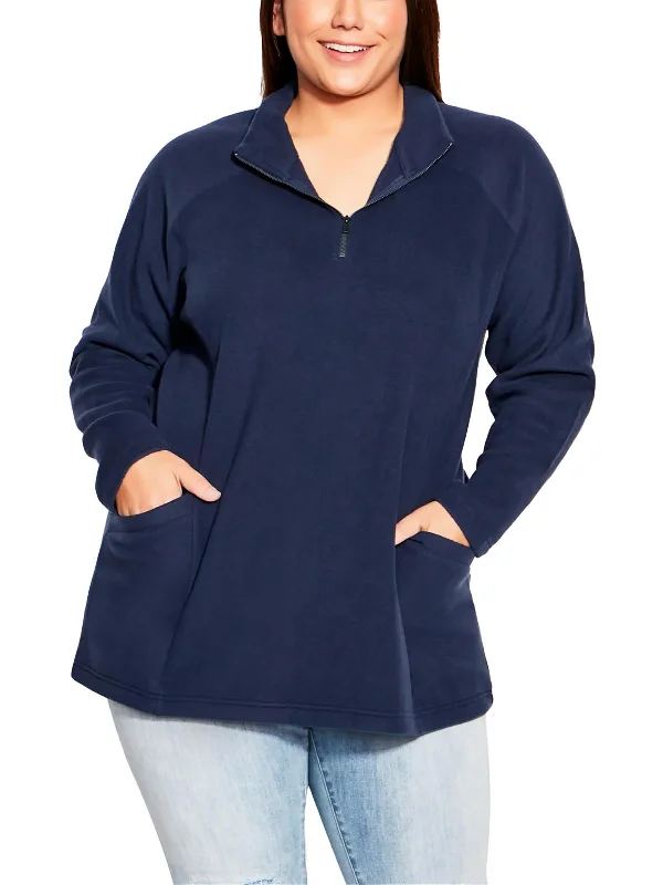 Women's Clothing For Everyday Wear Affordable Trendy Fashion Plus Womens Zipper Fleece Tunic Sweater