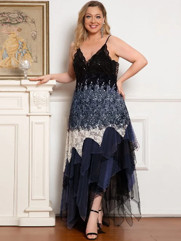 Women's Trendy Casual Clothes Discover Now Plus Size V Neck Asymmetrical Hems Prom Dresses Women's Trendy Casual Clothes Discover Now Plus Size V Neck Asymmetrical Hems Prom Dresses