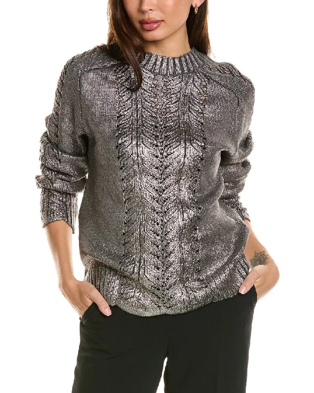 Chic Clothes For Women The Latest Fashion Trends Alberta Ferretti Foiled Wool Sweater Chic Clothes For Women The Latest Fashion Trends Alberta Ferretti Foiled Wool Sweater