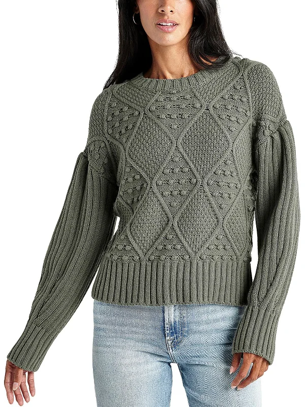 Women's Casual Outfit Fast Fashion Favorites Womens Knit Mocked Neck Pullover Sweater