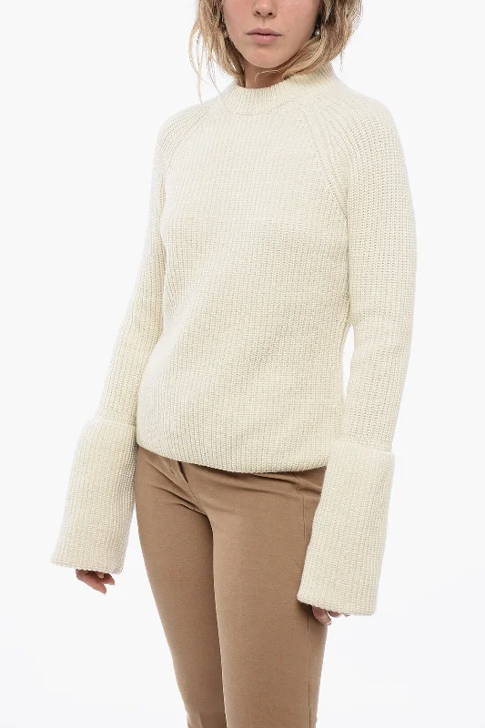 Women's High-Fashion Garments Huge Markdowns Sa Su Phi Ribbed Cashmere Pullover with Double Cuffs Women's High-Fashion Garments Huge Markdowns Sa Su Phi Ribbed Cashmere Pullover with Double Cuffs