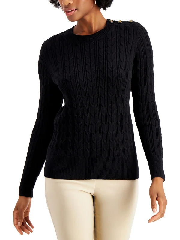 Vintage-Inspired Women's Clothes Modern Chic Discounts Womens Cable Knit Pullover Crewneck Sweater