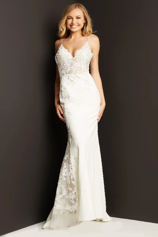 Chic Women's Attire Final Sale Jovani 07386 Formal Long Wedding Dress
