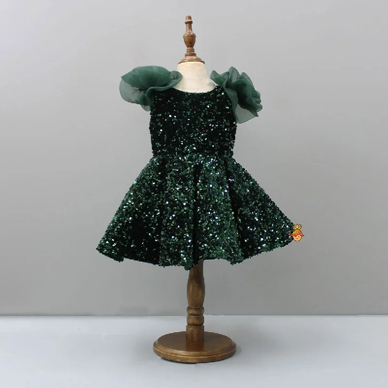 Vintage-Inspired Women's Clothes Feminine Style Promotions Sequined Velvet Green Dress Vintage-Inspired Women's Clothes Feminine Style Promotions Sequined Velvet Green Dress