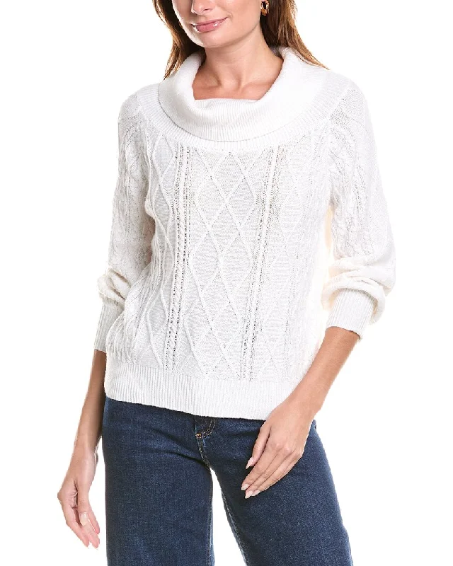 Elegant Women's Attire Seasonal Fashion 27 Miles Malibu Off-The-Shoulder Cashmere-Blend Sweater