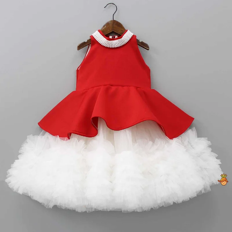 Women's Trendy Garments Exclusive Discount Ruffle Hem Dual Tone Dress With Detachable Back Bow Women's Trendy Garments Exclusive Discount Ruffle Hem Dual Tone Dress With Detachable Back Bow