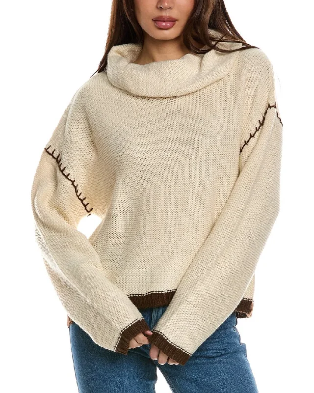 Women's Plus-Size Attire Exclusive Fashion Deals Driftwood Cowl Neck Sweater