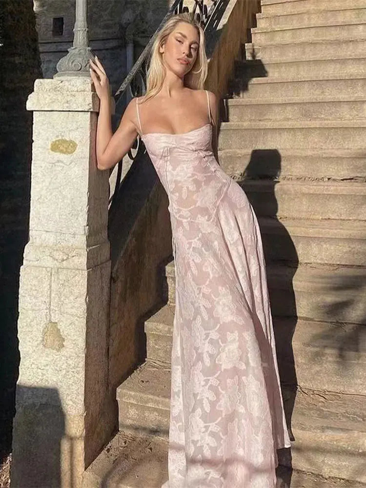 Women's Trendy Attire Chic Style Discounts Print Wrap Waist Sling Slash Neck Slim Sleeveless Backless Fashion Party Dresses Maxi Dress Women's Trendy Attire Chic Style Discounts Print Wrap Waist Sling Slash Neck Slim Sleeveless Backless Fashion Party Dresses Maxi Dress
